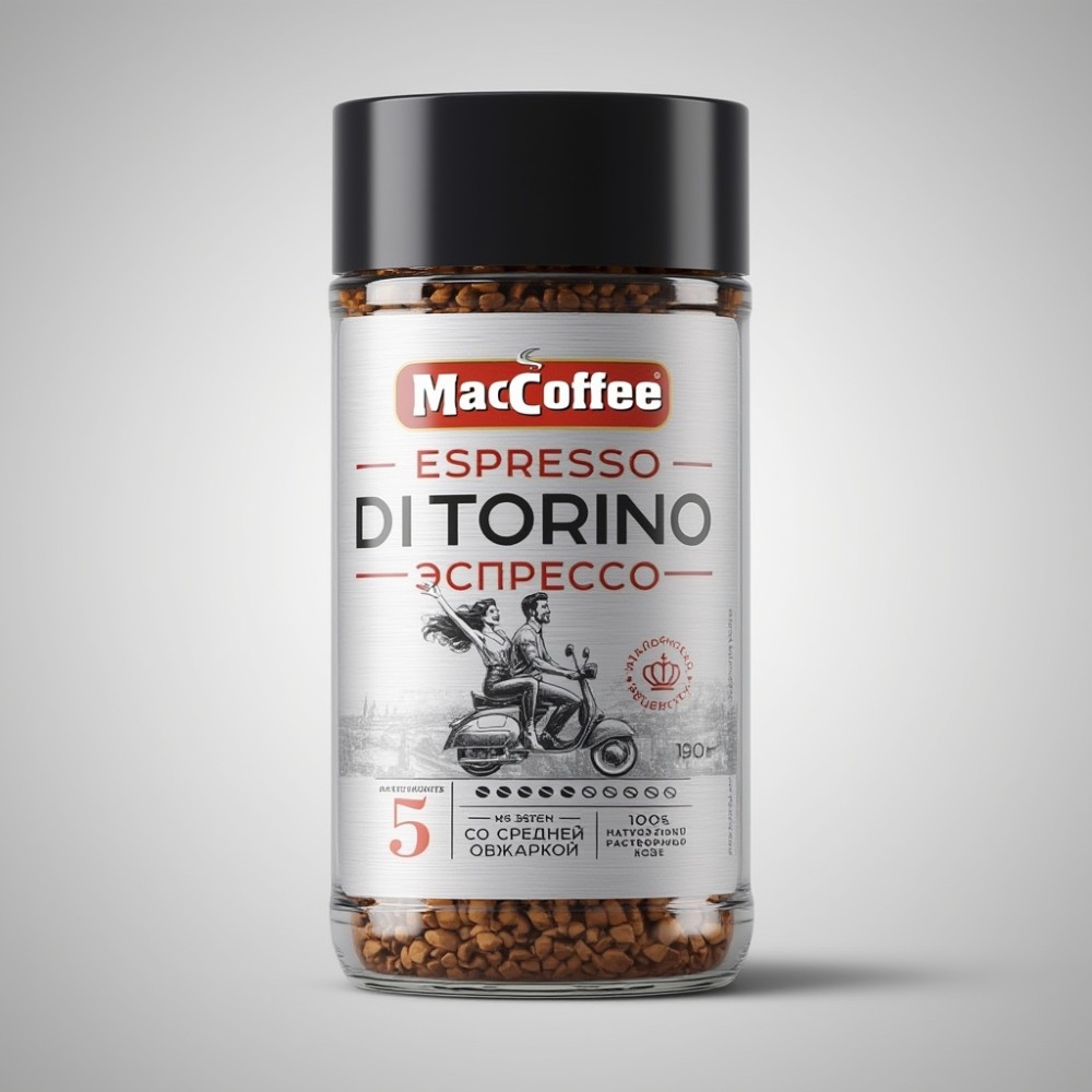 Кофе натуральный растворимый сублимированный "ЭСПРЕССО ДИТОРИНО" т.з. "MacCoffee" cn/,  190г*4