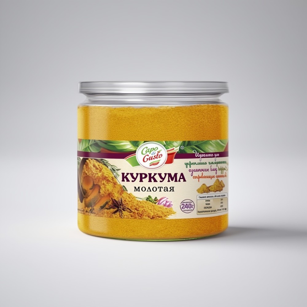 Куркума молотая ТМ "Capo di Gusto" 240г*12шт (банка)