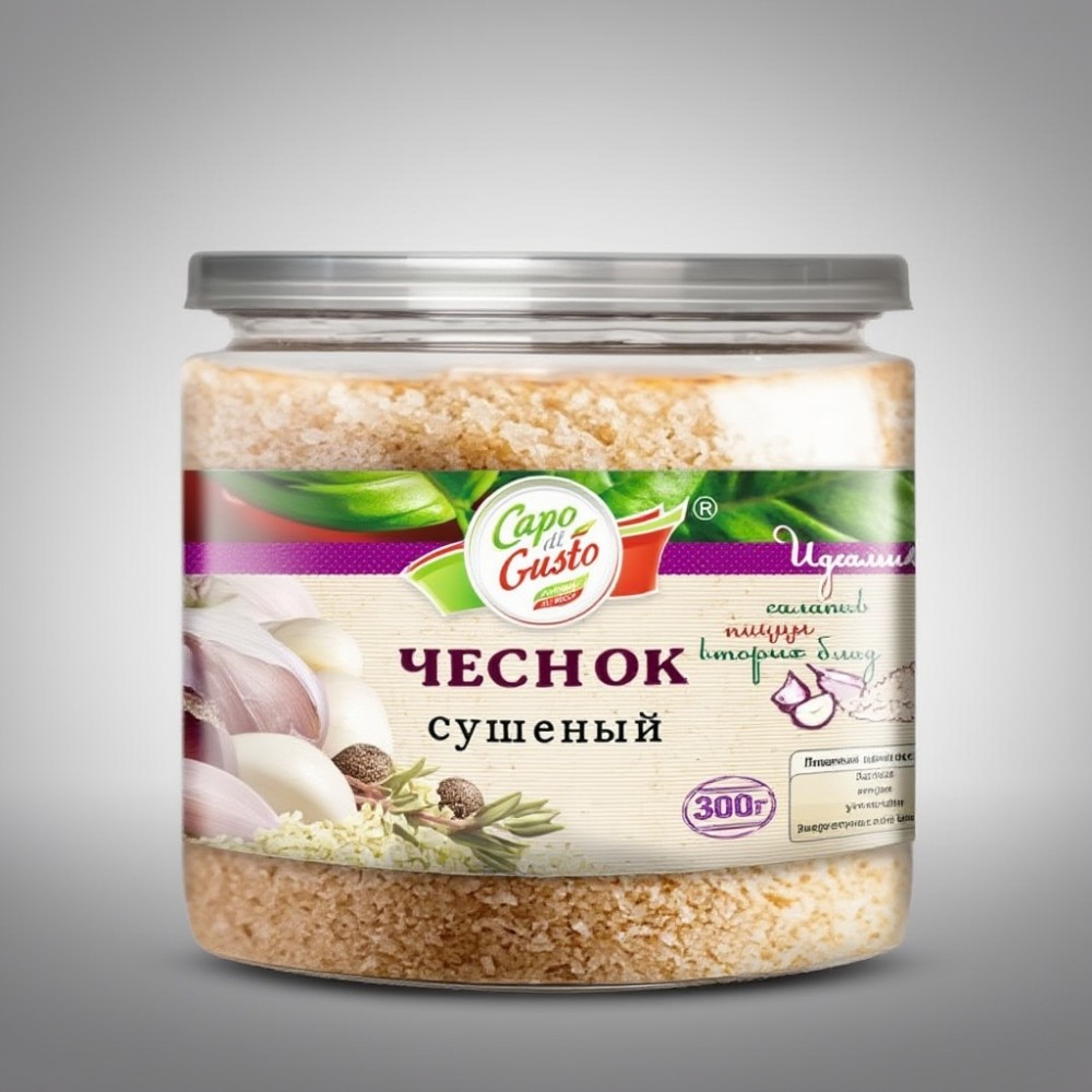 Чеснок ТМ "Capo di Gusto"  300г*12шт (банка)