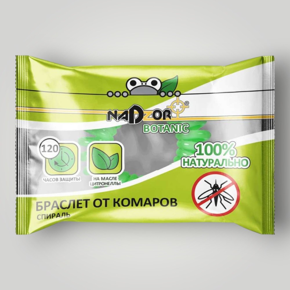 Браслет резинка от комаров 1шт./уп. Nadzor Botanic/144/36 BRBIO1