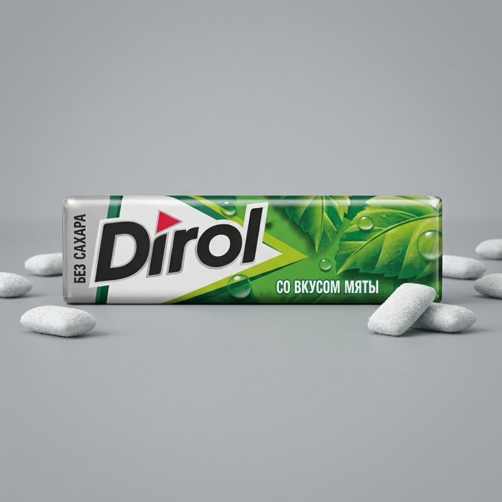 Жевательная резинка Dirol  мята 13.6г