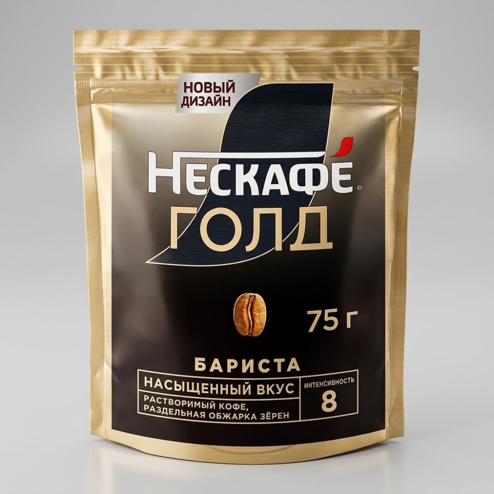 Кофе Нескафе "ГОЛД" Barista  пакет  75гр*12