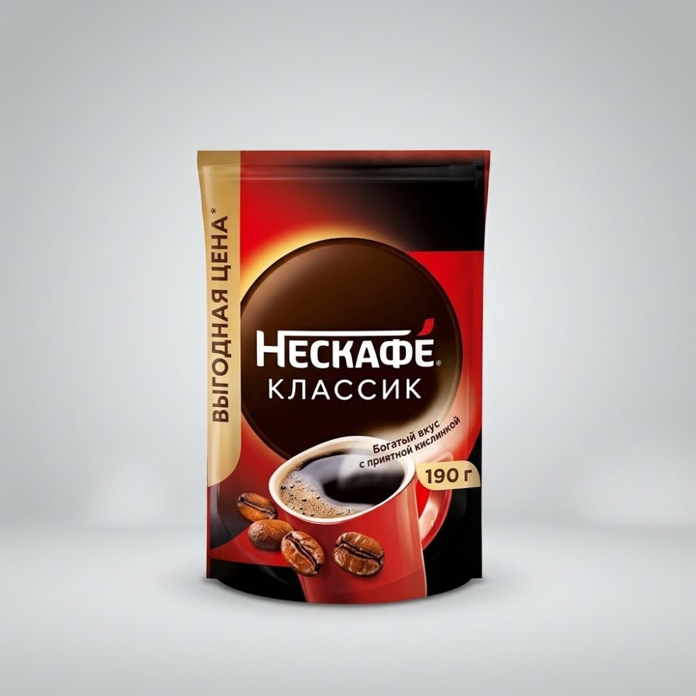 Кофе Нескафе "Классик"  с мол. арабикой  пакет 190гр*8