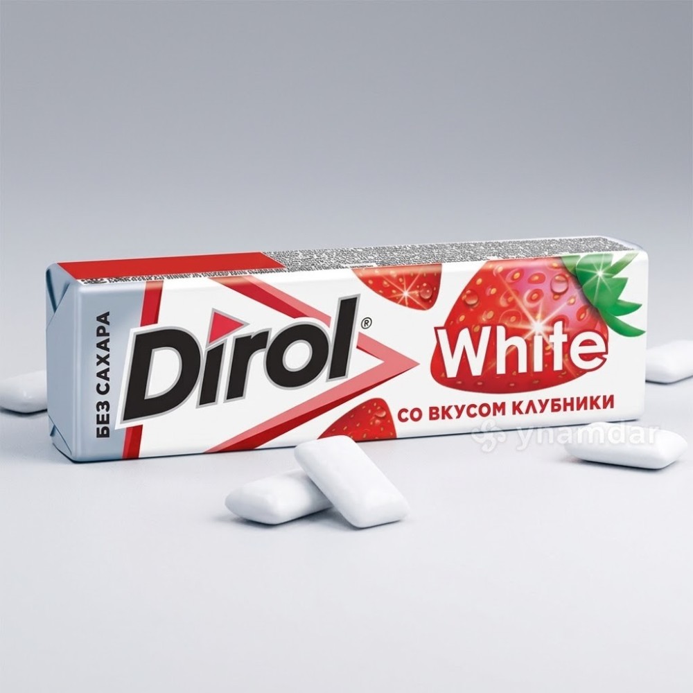 Жевательная резинка Dirol  White  клубника 13.6г