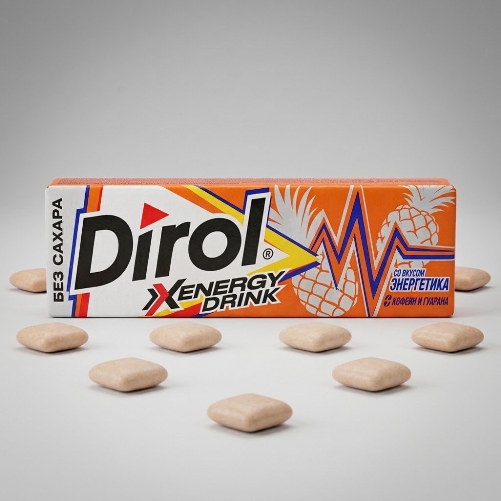 Жевательная резинка Dirol  X ENERGY DRINK ЭНЕРГЕТИК 13.6г