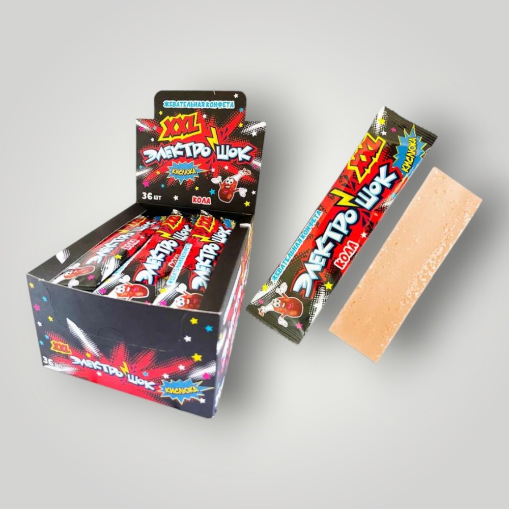 Жевательная конфета "Электрошок" XXL с ароматом колы 36*25г
