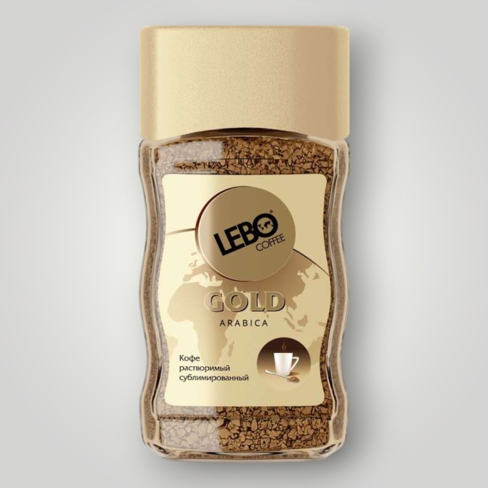Кофе растворимый сублимированный "LEBO GOLD",  ст/б 100г*12шт