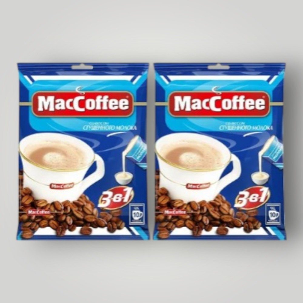 Напиток кофейный растворимый  т.з. "MacCoffee" со вкусом сгущ. молока (3 в 1) м/уп (лента) 20г*50*10
