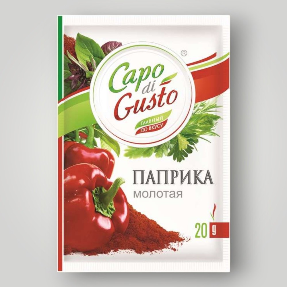Паприка молотая ТМ "Capo di Gusto" 20г*35шт