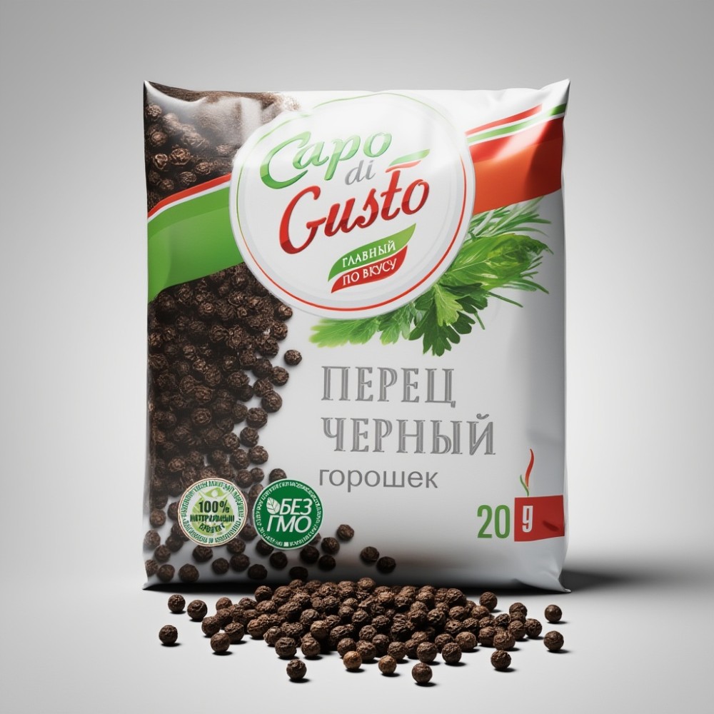 Перец черный горошек ТМ "Capo di Gusto" 20г*30шт