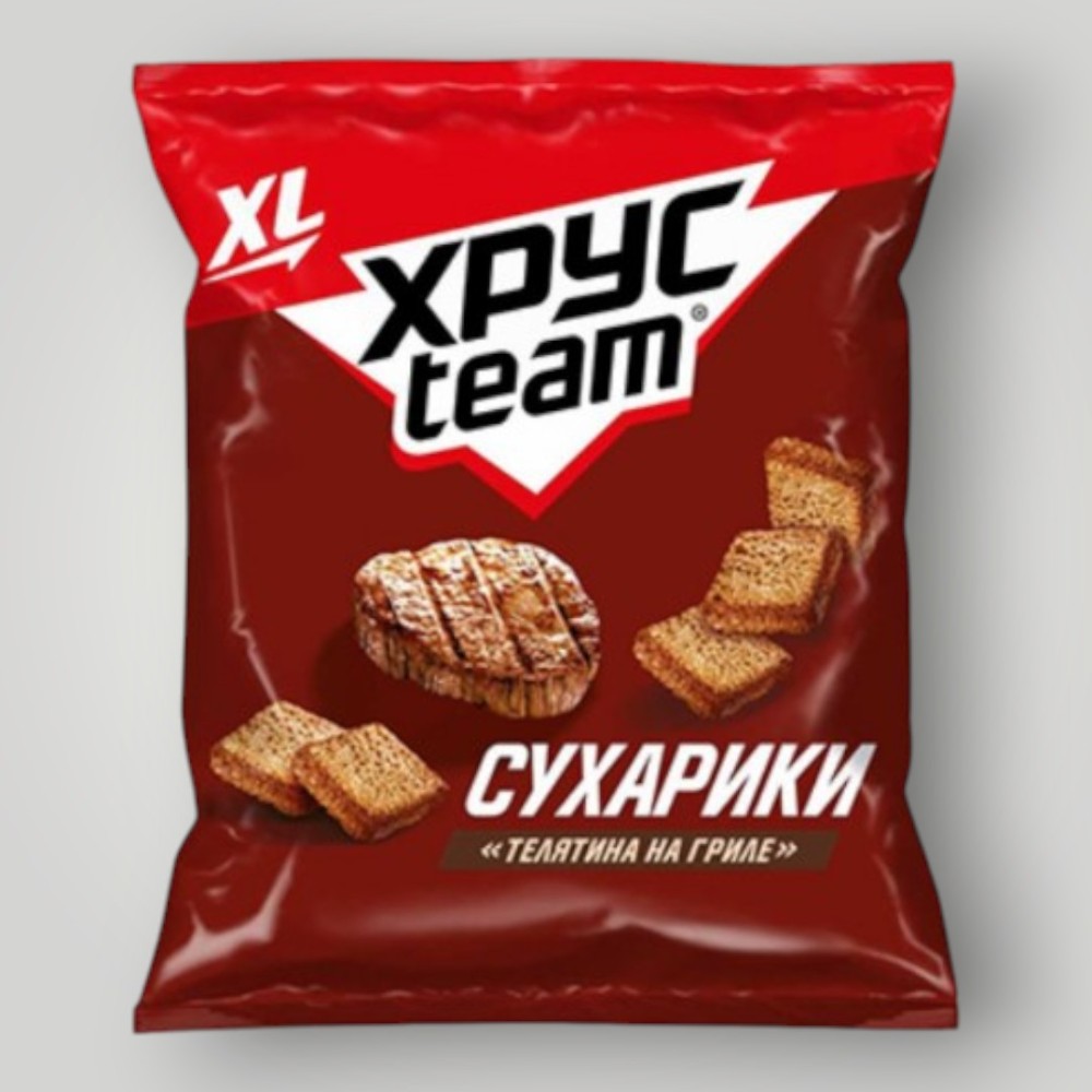 Хрустим Cухарики со вкусом телятины на гриле 16*100г
