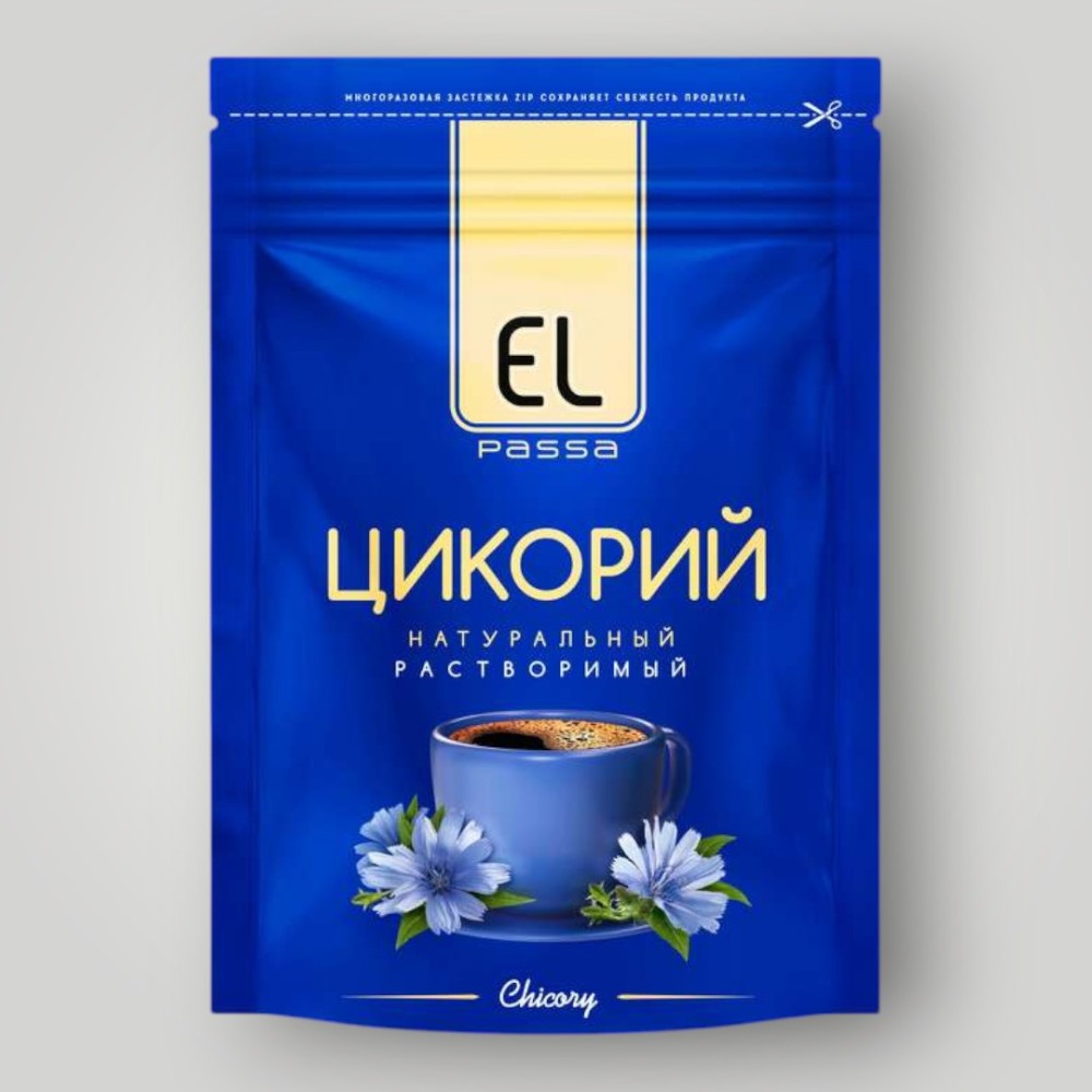 Цикорий натуральный растворимый порошкообразный ТМ EL PASSA,  ZIP 100г*12