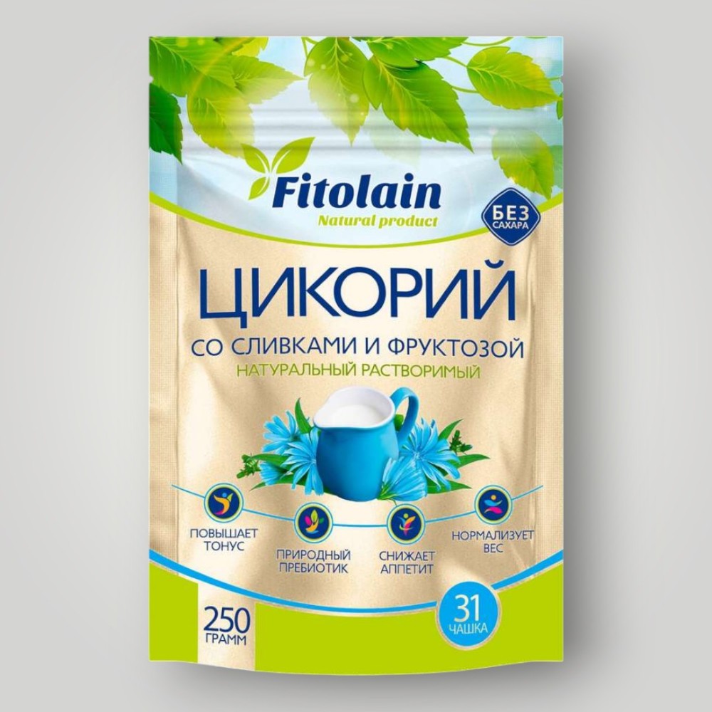 Цикорий порошок FITOLAN с заменителем сухих сливок и фруктозой ZIP 250г*12