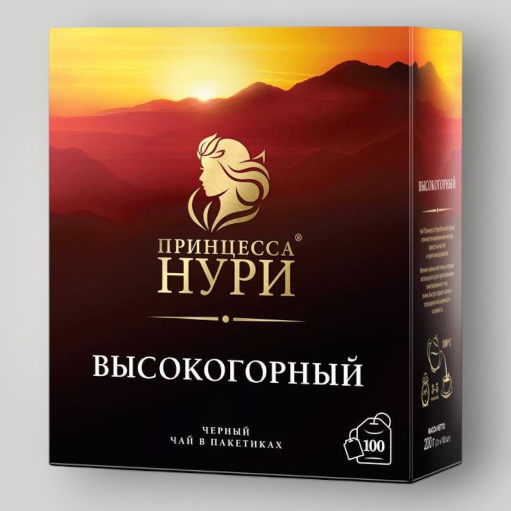 Чай Принцесса Нури Высокогорный черный с/я 100пак.*18