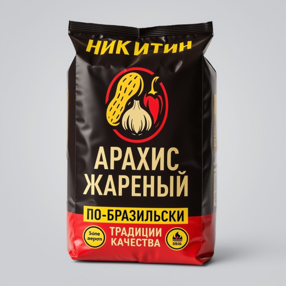 Арахис очищенный. жареный соленый с приправой "По-Бразильски"* 100г