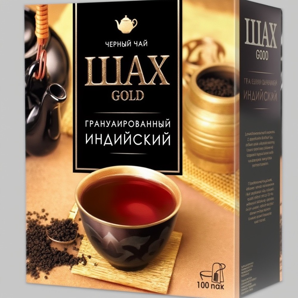 Чай ГОЛД ШАХ черный 100пак*18