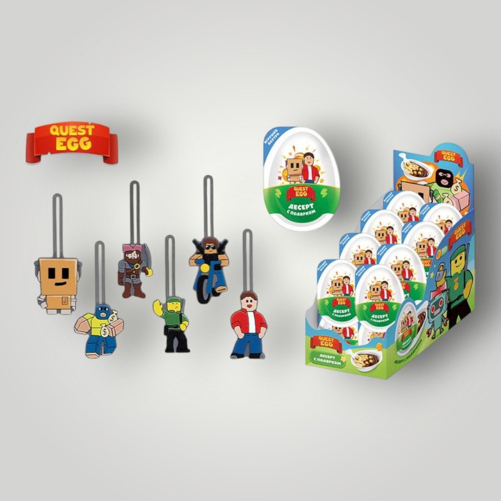 Изделие кон. сахар. десерт с подарком QUEST EGG 16шт*20г